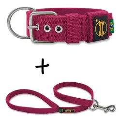 Coleira Para Cachorro Fit + Guia / Pink - 4201-013... - Amorosso