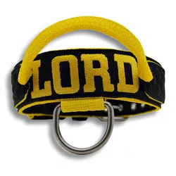 Coleira Para Cachorro Com Alça - Personalizada (preto e amarelo) - pod.p.1.2 - Amorosso