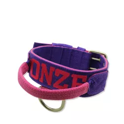 Coleira Poderosso Personalizada (Roxo e Pink) - pod.19.23 - Amorosso