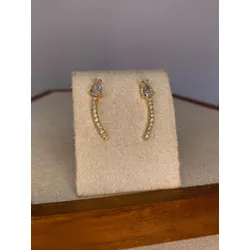 Ear Cuff Cravejado Detalhe em Gota - LBR988 - ANA B ACESSÓRIOS