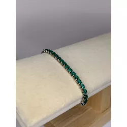 Pulseira Riviera Gravatinha Verde Turmalina Ródio ... - ANA B ACESSÓRIOS