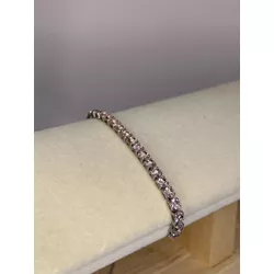 Pulseira Riviera Gravatinha Rose Ródio Branco - DP... - ANA B ACESSÓRIOS
