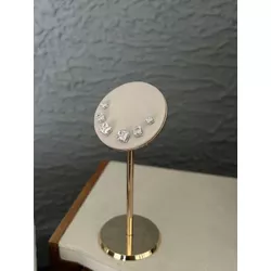 Trio Ponto de Luz Quadrado Ródio Branco - LBRT130 - ANA B ACESSÓRIOS