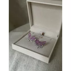 Brinco Ear Cuff Joinha Rosa Banhado a Ródio Branco... - ANA B ACESSÓRIOS