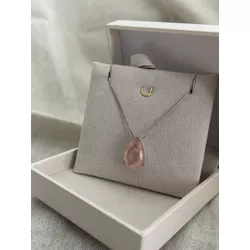 Colar Gota Fusion Nude Rose Banhado a Ródio Branco... - ANA B ACESSÓRIOS