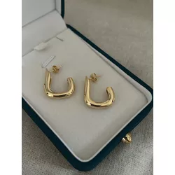 Brinco Argola Gancho Banhado a Ouro - LBR7151 - ANA B ACESSÓRIOS