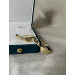 Brinco Argola Chapa Detalhe Torcido Banhado a Ouro... - ANA B ACESSÓRIOS