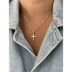 Colar Cruz Banhado a Ouro - LCO332 - ANA B ACESSÓRIOS