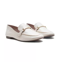 Mocassim - Cora, Off White - 24830-A - ANALAURACALCADOS