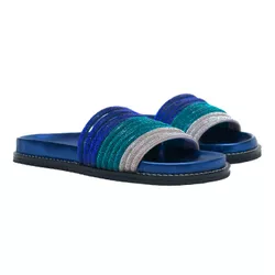Sandália Papete - Cecília, Azul - 23940 - ANALAURACALCADOS
