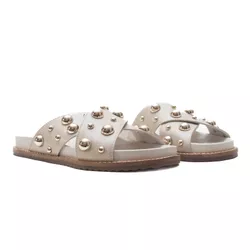 Sandália Papete - Olivia, Off White - 24735O - ANALAURACALCADOS