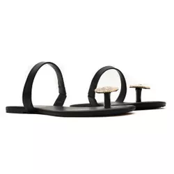 Rasteira Flat - Maya, Preto - 21755 - ANALAURACALCADOS