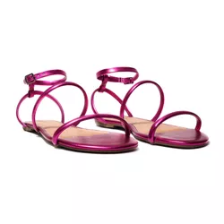 Rasteira Flat - Lucy, Pink. - 20305P - ANALAURACALCADOS