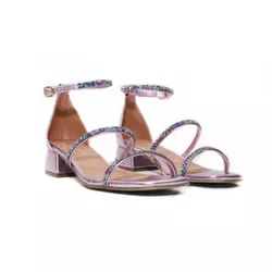 Sandália Salto Bloco - Florença, Candy. - 20415K - ANALAURACALCADOS