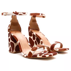 Sandália Salto Bloco - Catharine - Girafa - 20485G - ANALAURACALCADOS