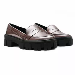 Slipper Sola Tratorada - Aurora Ônix - 21075 - ANALAURACALCADOS