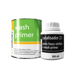 KIT WASH PRIMER MAXI RUBBER 600ML + CATALISADOR 30... - Andraort Tintas