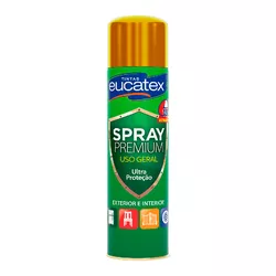 TINTA SPRAY PREMIUM METALIZADO 063 OURO 400ML - Andraort Tintas
