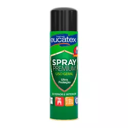 TINTA SPRAY PREMIUM METALIZADO PRETO 400ML - Andraort Tintas