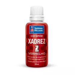 CORANTE LIQUIDO XADREZ VERMELHO 50ML - Andraort Tintas
