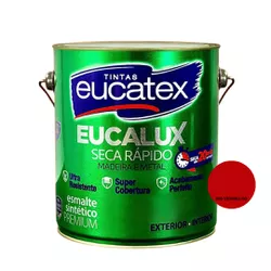 TINTA EUCALUX ESMALTE SINTÉTICO VERMELHO 3,6LT - Andraort Tintas