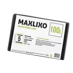 SACO PARA LIXO REFORÇADO PRETO PACOTE COM 5 UNIDAD... - Arena Tintas