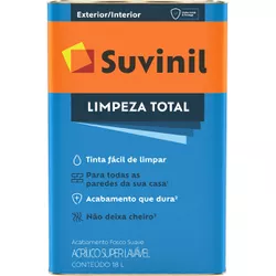 Tinta Acrílica Limpeza Total Branco Neve 18L - Arena Tintas