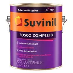 Tinta Acrílica Fosco Completo Branco Neve 3,6L - Arena Tintas