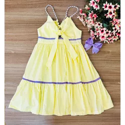 Vestido Mavie amarelo - Ateliê NewBaby