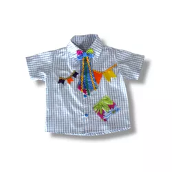 Blusa Junina Xadrez - Ateliê NewBaby