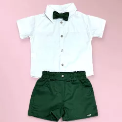Conjunto Luiz - verde - Ateliê NewBaby
