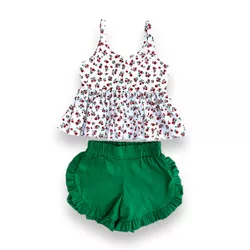 Conjunto Sara verde - Ateliê NewBaby