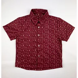 Blusa Social - Estrela Vinho - Ateliê NewBaby