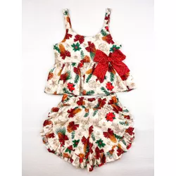 Conjunto Sara Laço Natalino - Ateliê NewBaby