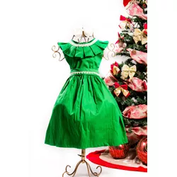 Vestido Nathy verde - Ateliê NewBaby
