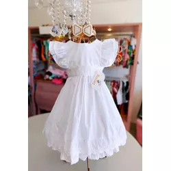 Vestido Waléria Branco - Ateliê NewBaby