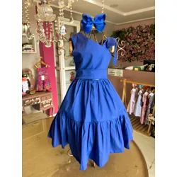 Vestido Helena Royal - Ateliê NewBaby