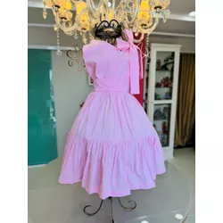 Vestido Helena rosa - Ateliê NewBaby