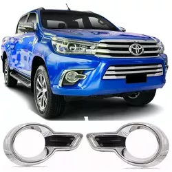 Moldura Farol de Milha Hilux 2016 a 2018 Cromado S... - Avenida Acessorios