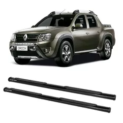 Estribo Oblongo Duster Oroch 2018 a 2020 Preto CCF - Avenida Acessorios