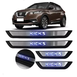 Soleira Porta Led Kicks Aço Inox Escovado e Plásti... - Avenida Acessorios
