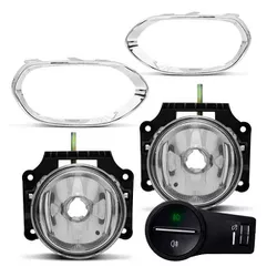 Kit Farol de Milha Toro 2016/ Moldura Cromada e Bo... - Avenida Acessorios