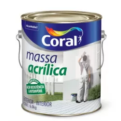 Massa Acrilica 6Kg Coral - 01995 - AZEVEDO TINTAS E EQUIPAMENTOS