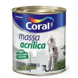 Massa Acrilica 1,5Kg Coral - 01996 - AZEVEDO TINTAS E EQUIPAMENTOS
