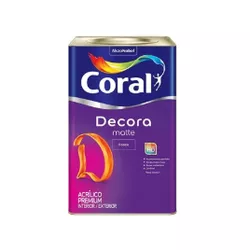 Decora Acrilico Premium Fosco 18L Branco Coral - 1... - AZEVEDO TINTAS E EQUIPAMENTOS