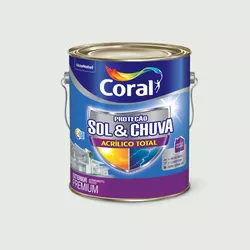 Tinta Proteção Sol E Chuva Total Fosco 3,6L Coral ... - AZEVEDO TINTAS E EQUIPAMENTOS