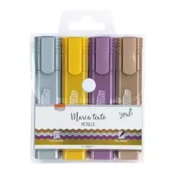 Marca Texto Metalic C/4 Cores Metalizadas Brw - BAIUCA