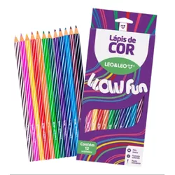 Lápis de Cor Wow - 12 Cores - Leo & Leo - BAIUCA