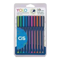 Kit de Canetas Esferográficas Yolo Cis - 0.7mm - 1... - BAIUCA