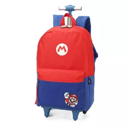 Mochila De Rodinhas Escolar Super Mario Game Luxce - BAIUCA